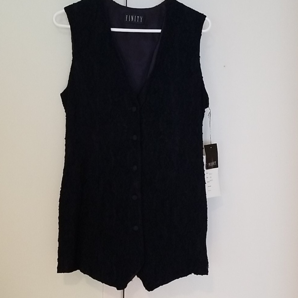 Navy dressy top